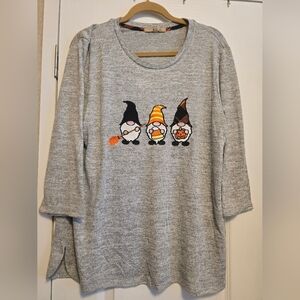 Ladies LG Halloween Gnome 3/4 Sleeve My Danielle Top